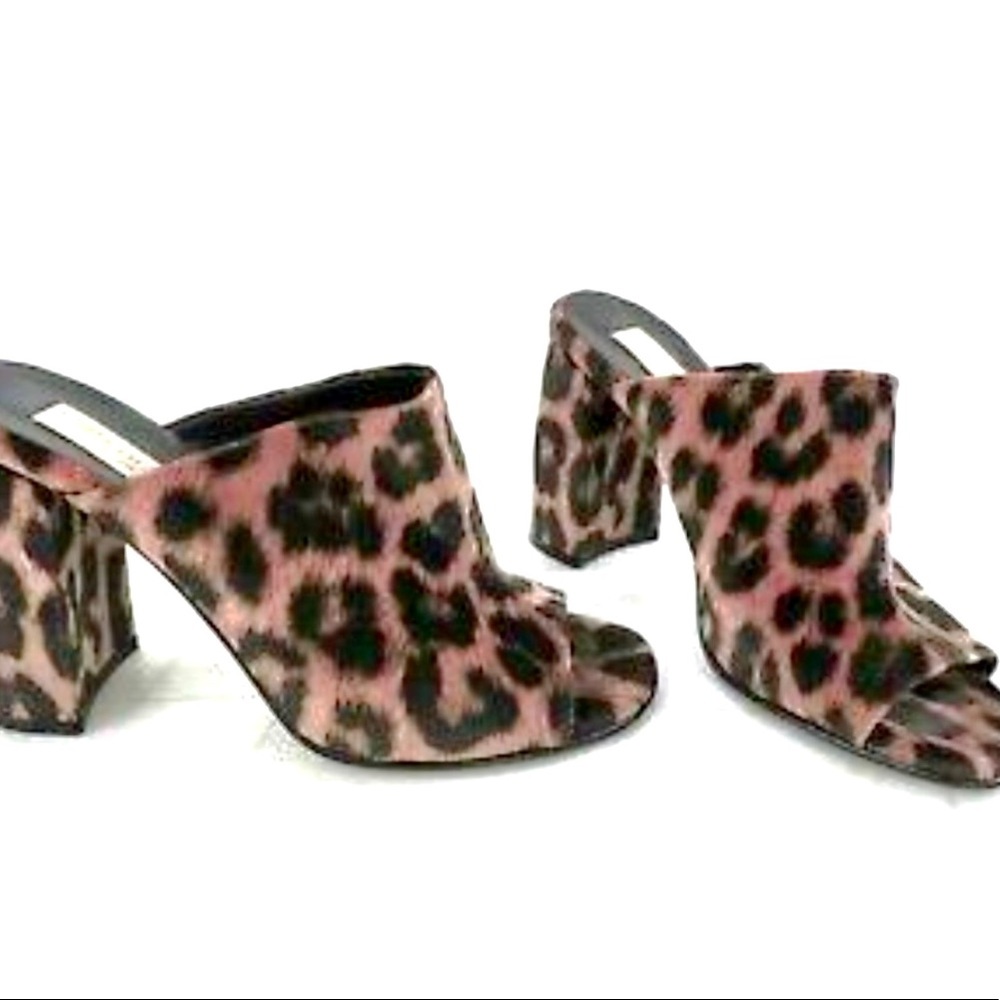 Stella McCartney New Leopard Print Mules EU 6.5 Heels Flats Slides Sandals Clogs - Picture 4 of 9